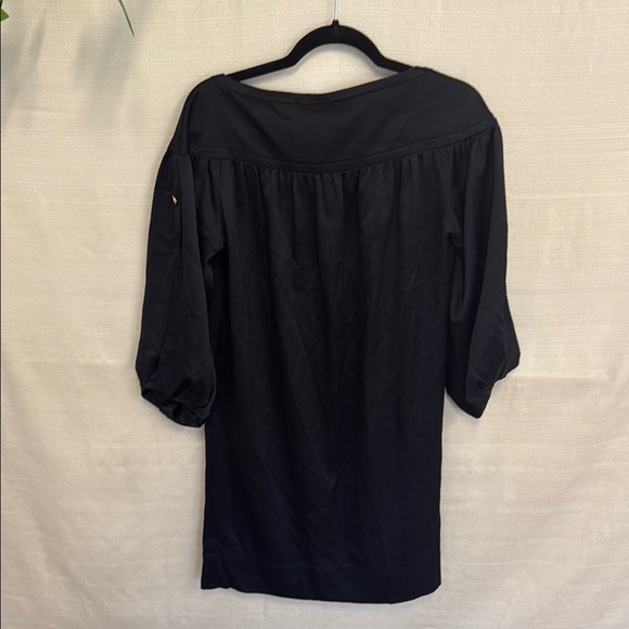 Diane Von Furstenberg Black Puff Sleeve Blouse - Picture 2 of 2